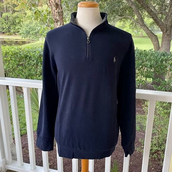 Polo by Ralph Lauren Navy 1/2 Zip Pullover Sweater. Size XXL. - Picture 8 of 8